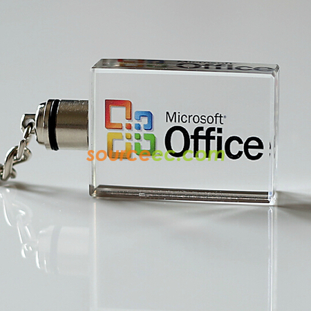 Customization LED Crystal Printing Key Chains Promotional Products