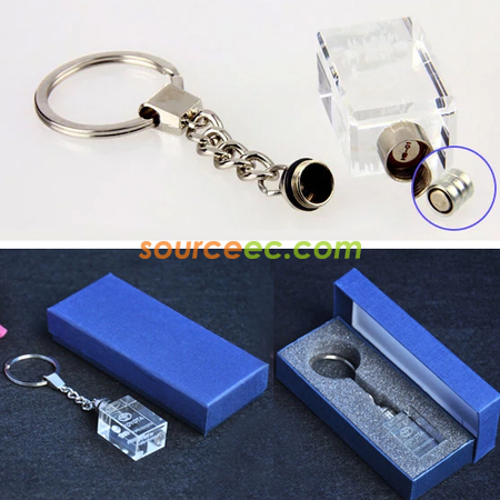 Customization LED Crystal Printing Key Chains Promotional Products