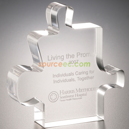 Crystal Puzzle Piece Paperweight