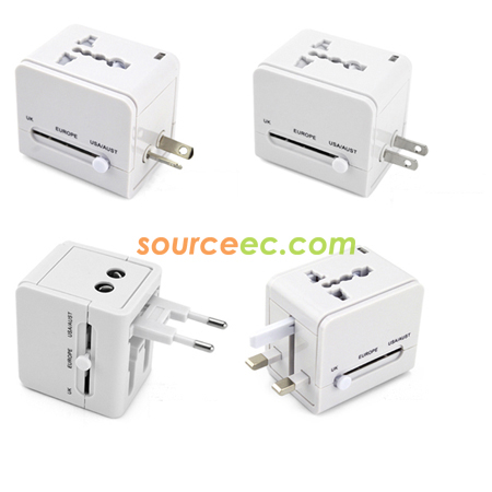 Customization  Universal Travel Adapter with USB Promotional Products