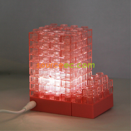 Customization Gattola 3-In-1 Small Brick Pen Holder, With Light Effect Promotional Products