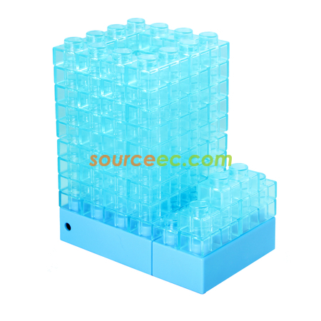 Customization Gattola 3-In-1 Small Brick Pen Holder, With Light Effect Promotional Products