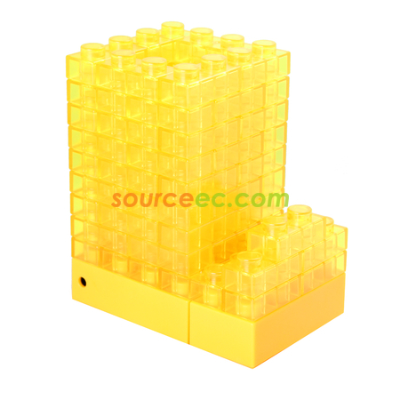 Customization Gattola 3-In-1 Small Brick Pen Holder, With Light Effect Promotional Products