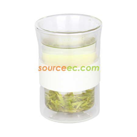 Customization 260ML Silicone Double Wall Glass Cup Promotional Products