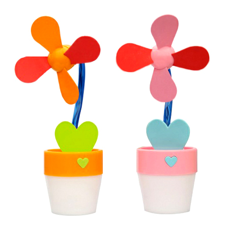 Customization Flower Pot Shaped Mini USB Fan Promotional Products