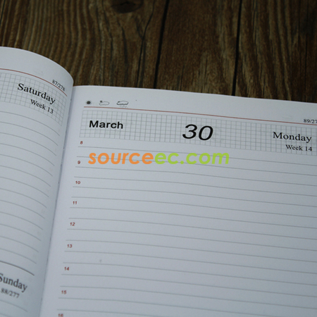 Customization Leather Schedule Notebook Promotional Products