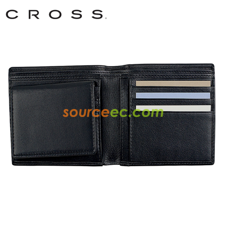 Customization Cross - Leather Bi-Fold Card Wallet Promotional Products