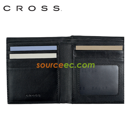 Customization Cross - Leather Bi-Fold ID Wallet Promotional Products
