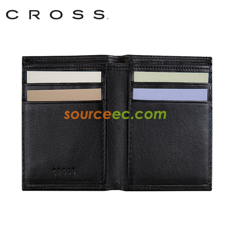Customization Cross - Leather Slim Bi-Fold Wallet Promotional Products