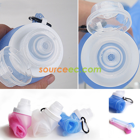 Customization 550ML Silicone Sports Water Bottle Promotional Products