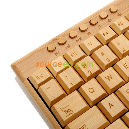 Customization Wireless Bamboo Keyboard Promotional Products