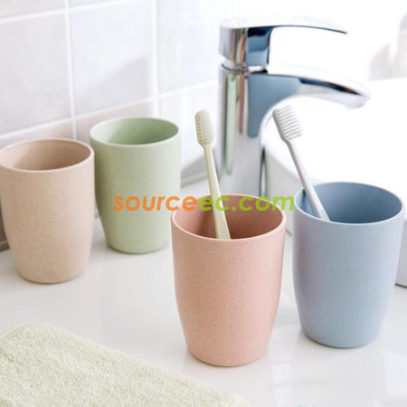 Customization 280ML Wheat Straw Mouthwash Cup Promotional Products