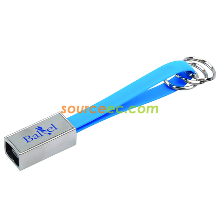 Data Transfer Cable with Key Ring