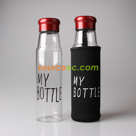 Customization 420ML Portable Thermal Insulation Glass Bottles Promotional Products