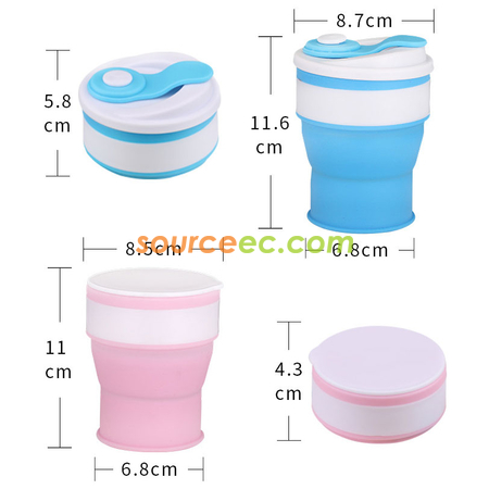 Customization 350ML Silicone Collapsible Coffee Cup Promotional Products