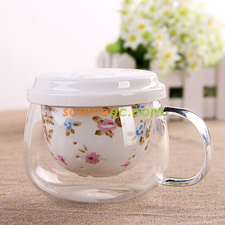 Customization 300ML Glass Tea Cup Promotional Products