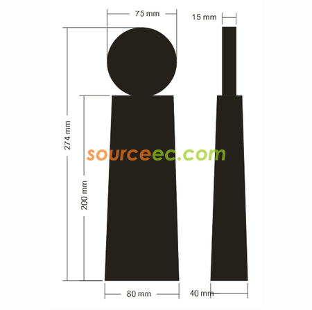 Customization Black Crystal Trophy Promotional Products