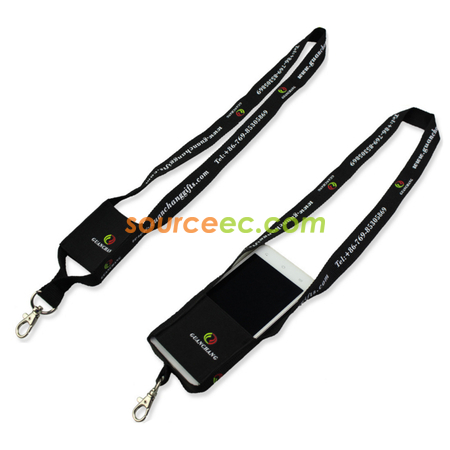 Customization Recycled Lanyard with Phone Pouch Promotional Products