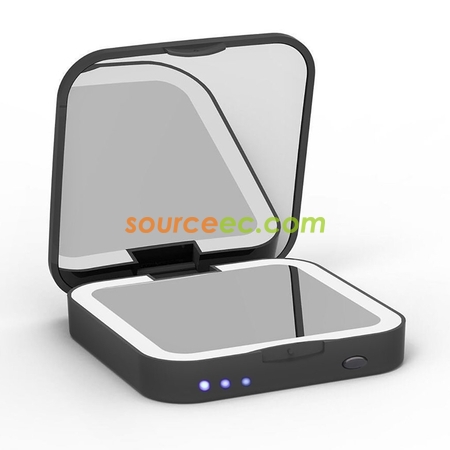 Customization LED Dual Mirror Power Bank-Square Promotional Products