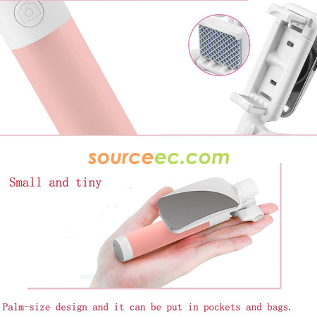 Customization Mini Selfie Stick With Mirro Promotional Products