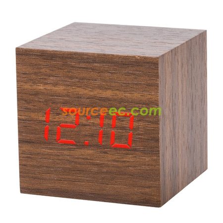 Customization Wooden Digital Alarm Clock Promotional Products