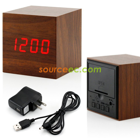 Customization Wooden Digital Alarm Clock Promotional Products