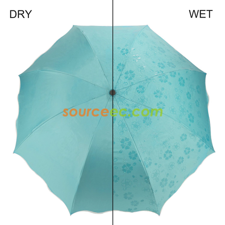 Customization Water Activated Color Changing Flower Print Umbrella Promotional Products