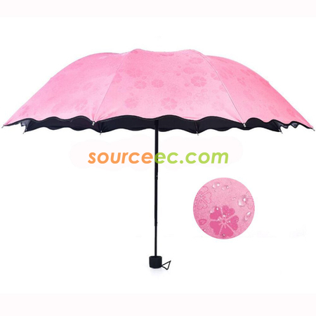 Customization Water Activated Color Changing Flower Print Umbrella Promotional Products