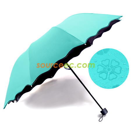 Customization Water Activated Color Changing Flower Print Umbrella Promotional Products