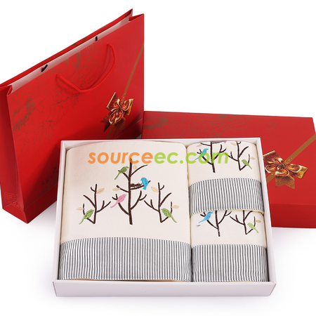 Customization 3pcs Towel Gift Set Promotional Products