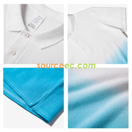 Customization Gradient Colors Printed Polo Shirt Promotional Products