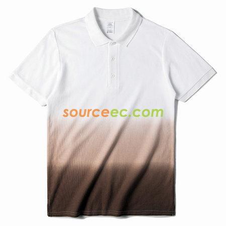 Customization Gradient Colors Printed Polo Shirt Promotional Products