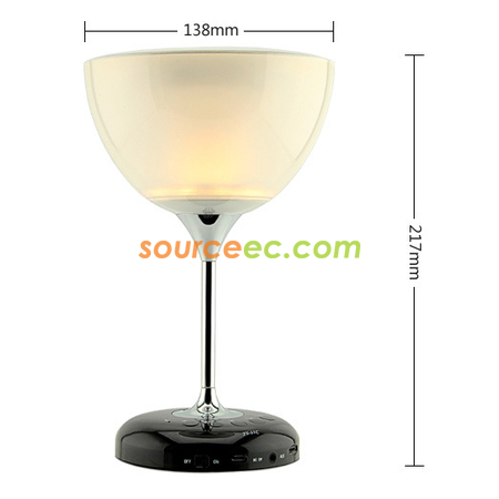 Customization Red Wine Glasses Light Bluetooth Speaker Promotional Products