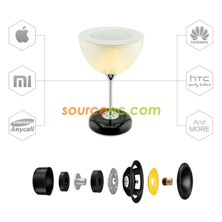 Customization Red Wine Glasses Light Bluetooth Speaker Promotional Products