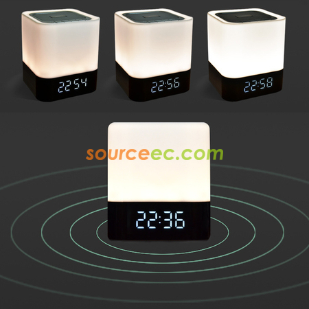 Customization Alarm Clock Bluetooth Speaker Light Promotional Products
