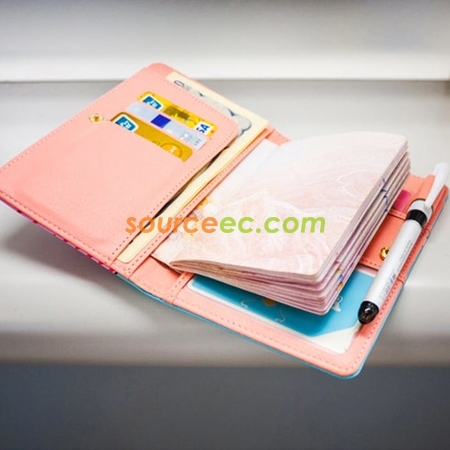 Customization Customised Leather Passport Holder Promotional Products