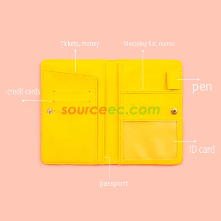 Customization Customised Leather Passport Holder Promotional Products