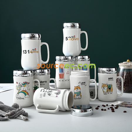 400ML Ceramic Cup With  Mirror