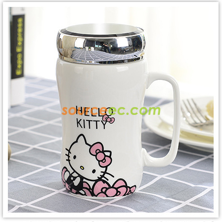 Customization 400ML Ceramic Cup With  Mirror Promotional Products