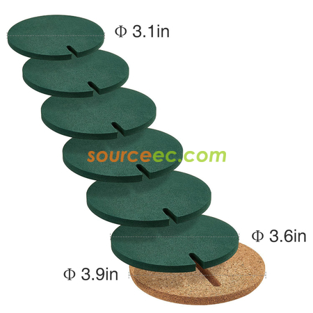 Customization 6-Piece Green Coaster Set Promotional Products