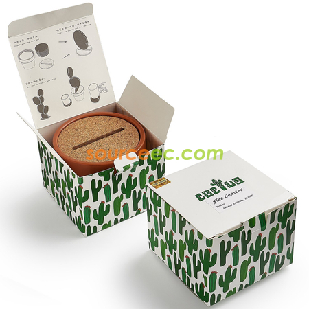 Customization 6-Piece Green Coaster Set Promotional Products
