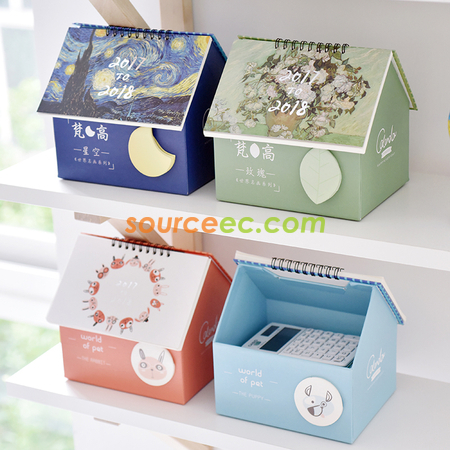 Customization House Shape Desktop Calendar Promotional Products