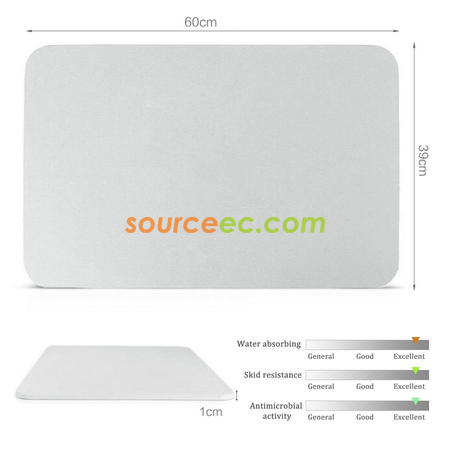 Customization Diatomaceous Earth Absorbent Fast Drying Bath Mat Promotional Products