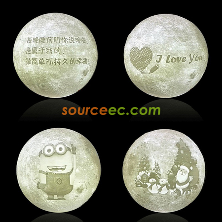 Customization 3D Printing Moon Lamp Promotional Products