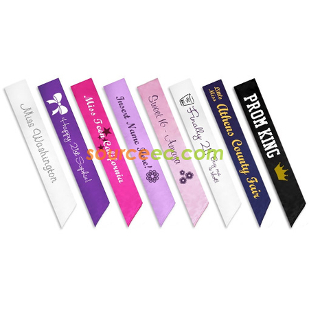 Customization Pageant Sash Banner Promotional Products