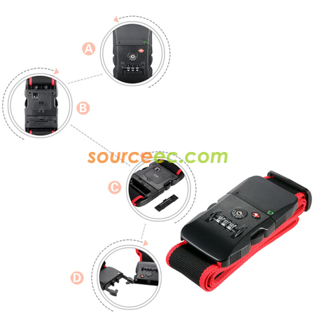 Customization TSA Bluetooth Luggage Strap Promotional Products