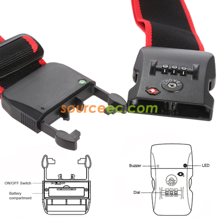 Customization TSA Bluetooth Luggage Strap Promotional Products
