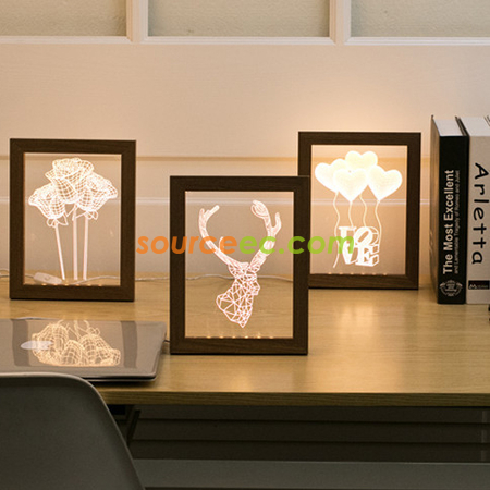 Customization 3D Photo Frame LED Night  Promotional Products