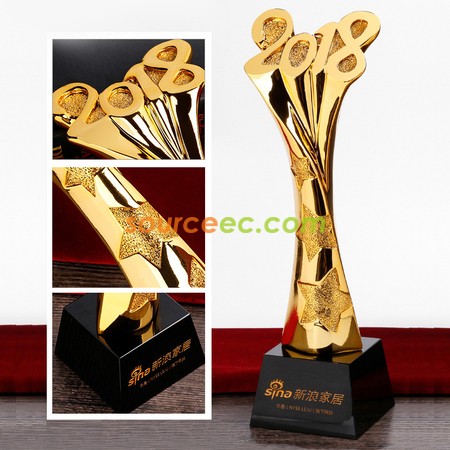 Customization Top 2018 Resin Crystal Trophy Promotional Products