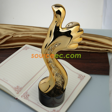 Customization Thumbs-up Resin Crystal Trophy Promotional Products